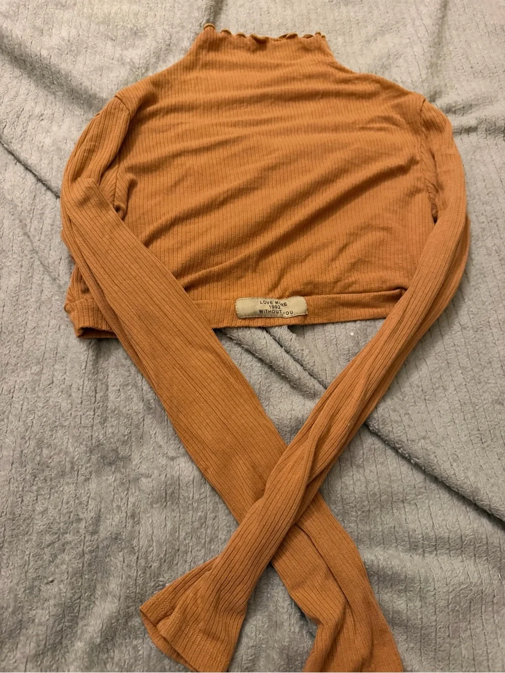 Ribbed High-Waist Lounge Set in Rust